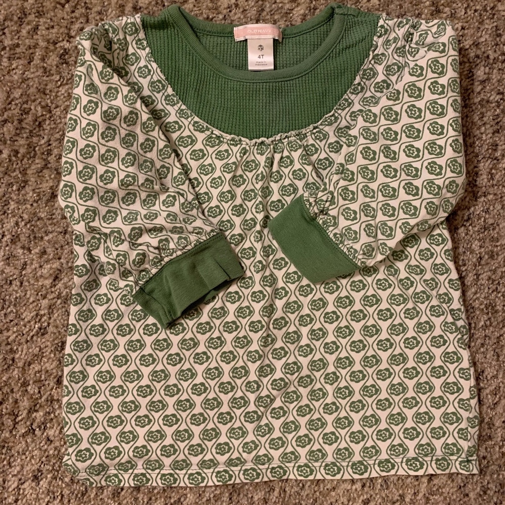 4T Girls 3/4 Sleeve Shirt